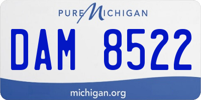 MI license plate DAM8522