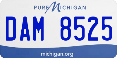 MI license plate DAM8525