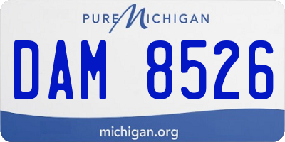 MI license plate DAM8526