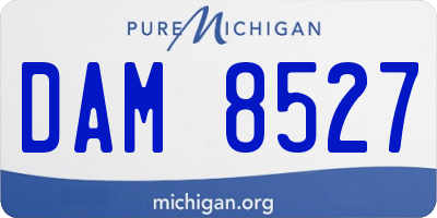 MI license plate DAM8527