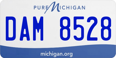 MI license plate DAM8528