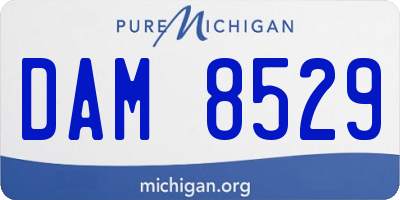 MI license plate DAM8529