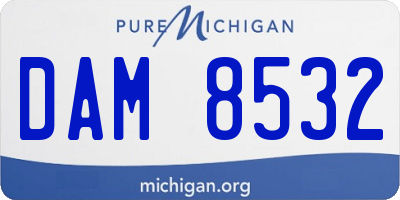 MI license plate DAM8532