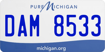 MI license plate DAM8533