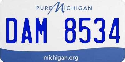 MI license plate DAM8534
