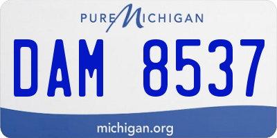 MI license plate DAM8537