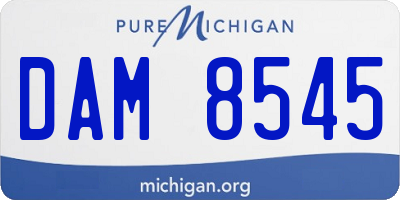 MI license plate DAM8545