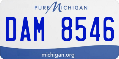 MI license plate DAM8546