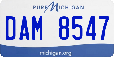 MI license plate DAM8547