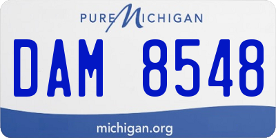 MI license plate DAM8548