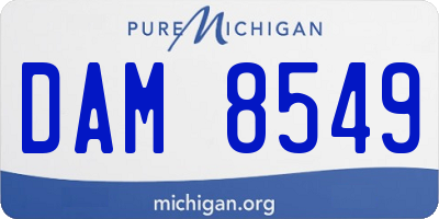 MI license plate DAM8549