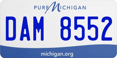 MI license plate DAM8552