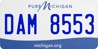 MI license plate DAM8553