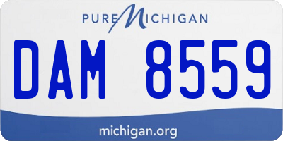 MI license plate DAM8559