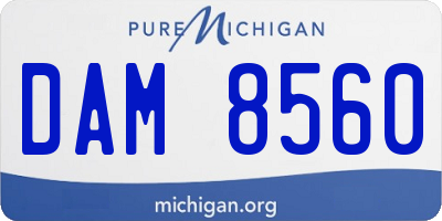 MI license plate DAM8560