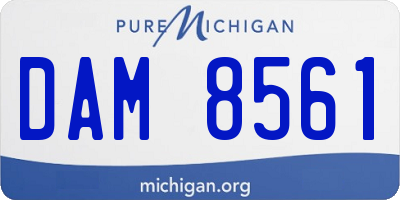 MI license plate DAM8561
