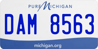 MI license plate DAM8563