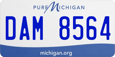 MI license plate DAM8564