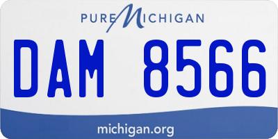 MI license plate DAM8566