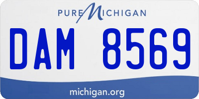 MI license plate DAM8569