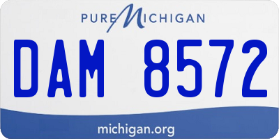 MI license plate DAM8572