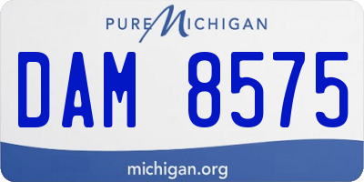 MI license plate DAM8575