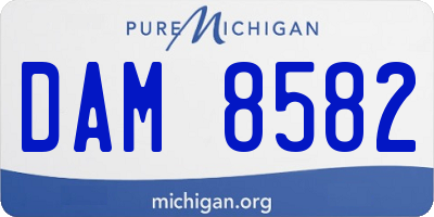 MI license plate DAM8582