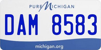 MI license plate DAM8583