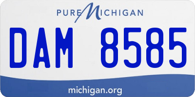 MI license plate DAM8585