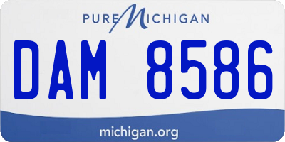 MI license plate DAM8586