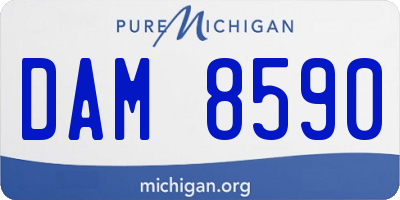MI license plate DAM8590