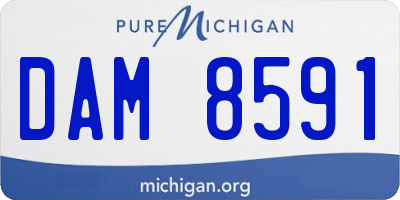 MI license plate DAM8591