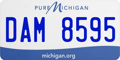 MI license plate DAM8595