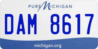 MI license plate DAM8617