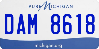 MI license plate DAM8618