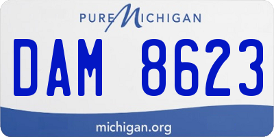 MI license plate DAM8623