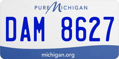 MI license plate DAM8627