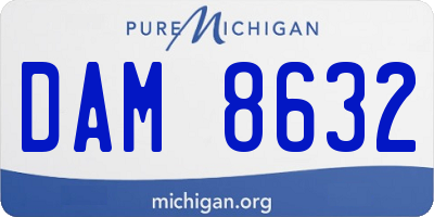 MI license plate DAM8632