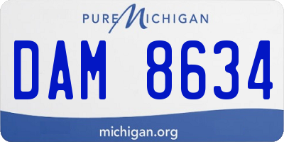 MI license plate DAM8634