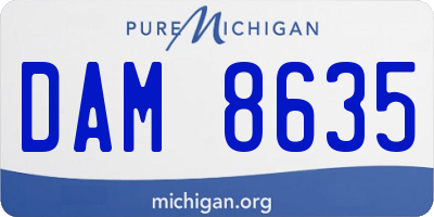 MI license plate DAM8635