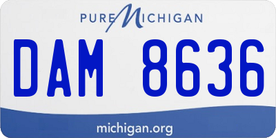MI license plate DAM8636