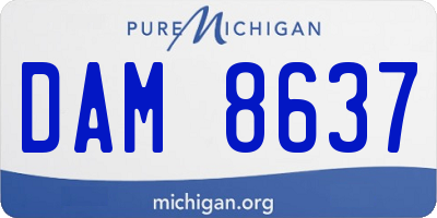 MI license plate DAM8637