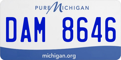 MI license plate DAM8646