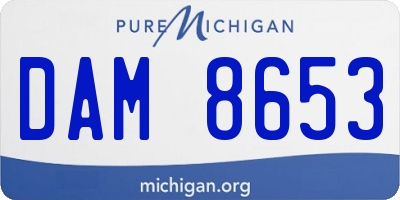 MI license plate DAM8653