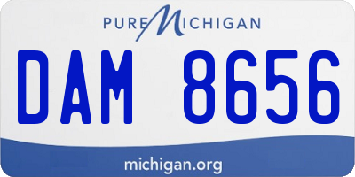 MI license plate DAM8656