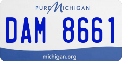 MI license plate DAM8661