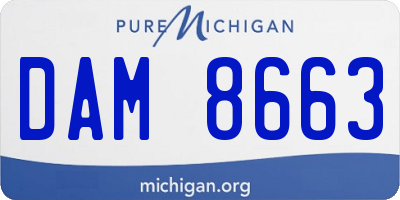 MI license plate DAM8663