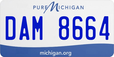MI license plate DAM8664