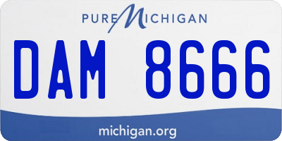 MI license plate DAM8666