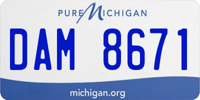 MI license plate DAM8671